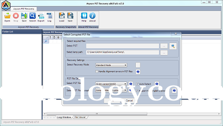 Aryson Outlook Repair Screenshots